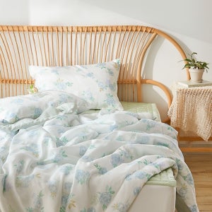 아모네 네이비 풍기인견 여름 차렵이불/세트(Q)