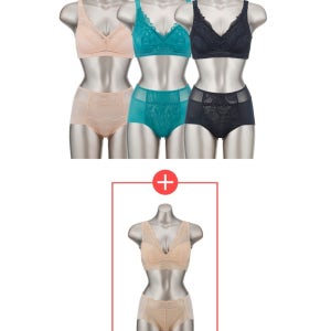 [쿠폰적용시 3만원 할인][+1세트증정] 오모떼 미라클 쉐이핑 파워윙 컬렉션 브라팬티 8종세트 - B형