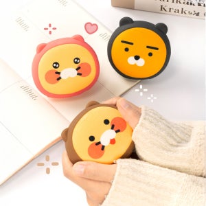 [카카오프렌즈_테크] 카카오프렌즈 포근 양면발열 손난로 보조배터리 5000mAh 얼굴형 미니 손난로