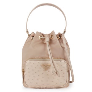 프라다 토트백 버킷 오스트리치 리나일론 까메오 1BH038 2EX8 F0770 버킷 오스트리치 리나일론 1BH038 2EX8 F0