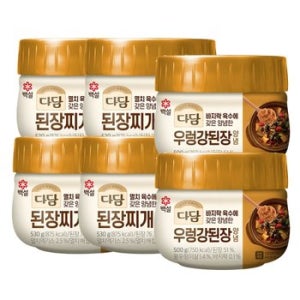 CJ제일제당 백설 다담 된장찌개양념530g x4개+우렁강된장 500g x2개