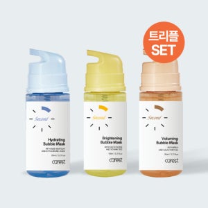 [트리플SET] 큐어레스트 보습광채X안색광채X볼륨광채 버블 마스크 95ml