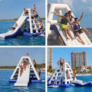 대형 에어 풀장 슬라이드 풍선 미끄럼틀 이동식 펜션 놀이터