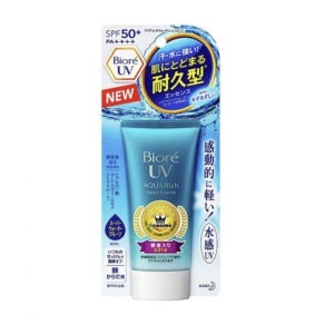 KAO 비오레 일본산 선케어 아쿠아 리치 워터 에센스 50g 자외선 햇빛 백탁 없는 방수 수영장 물놀이 여름