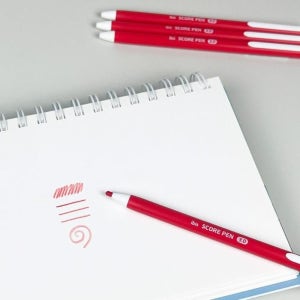 노크식 굵은 빨간 채점펜 3mm 샤프식 색연필 30개 세트 유아