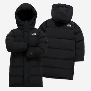 노스페이스 키즈 롱패딩 다운 자켓 익스플로링 하이브리드 코트 점퍼 블랙