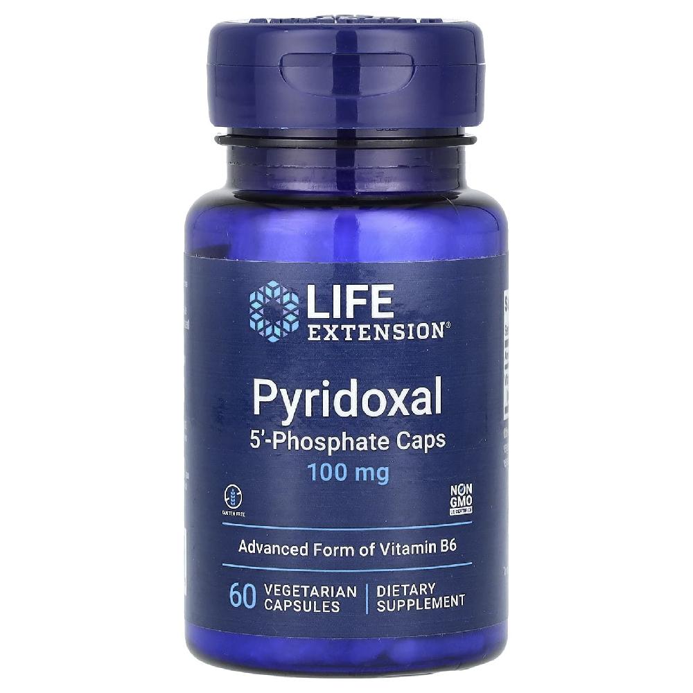 라이프 익스텐션 <b>피리독살 5 -포스테이트 캡슐 100mg</b> 베지 60정