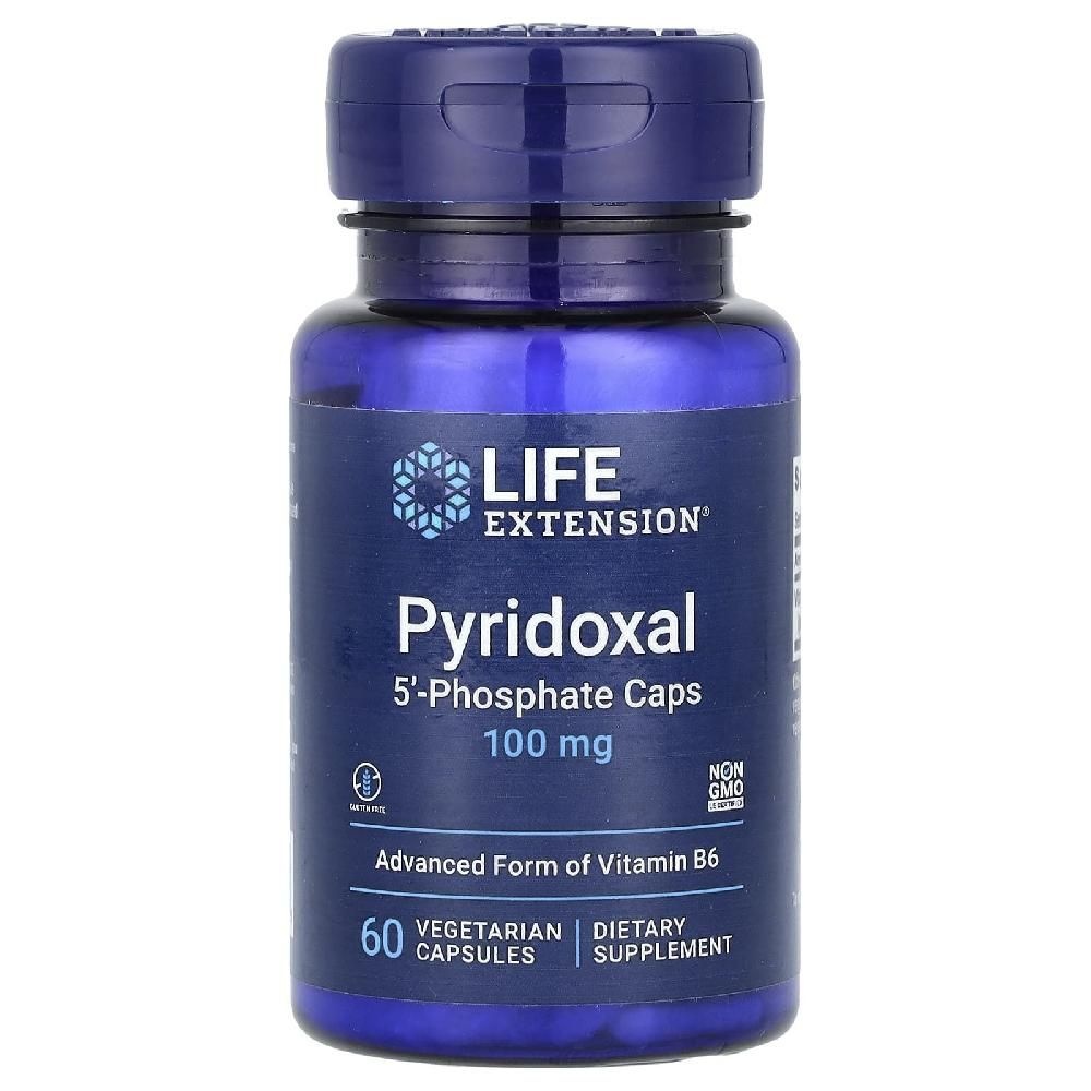 라이프 익스텐션 <b>피리독살 5 -포스테이트 캡슐 100mg</b> 베지 60정