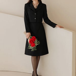 [단독기획세트]코바넬 크롭 자켓+원피스