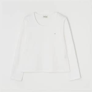 아워호프 로고 실키 유넥 슬리브 티셔츠 H25FA TS01