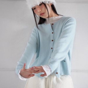 [런던다다] WOOL ANGORA BLENDED PENDANT CARDIGAN, SORA