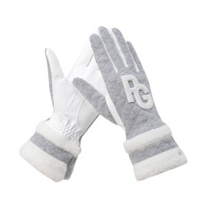 [파리게이츠] 여성 스마일 패치 부클 믹스 양손 장갑 521E4GV001_GY