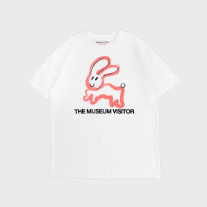 [더뮤지엄비지터] RABBIT PRINTED T-SHIRTS (WHITE)