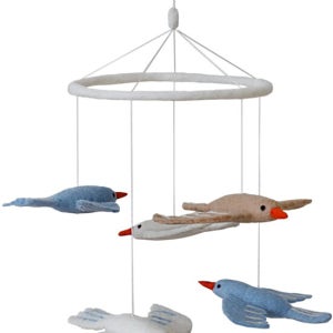 분트 분트 핸드메이드 새모빌 아이방 인테리어, 출산선물로 좋은 감성 펠트 모빌