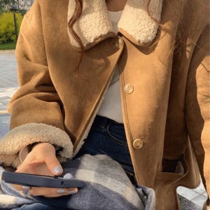 내일도착 무스탕재킷 [❄️겨울아우터] 달링 투웨이 리버시블 양면 양털 뽀글이 무스탕 자켓 코트(2color)/스웨이드자켓,후리스,숏코트,재킷,연말룩,하프코트,블프특가,블프,