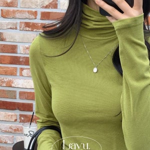 내일도착 긴소매티셔츠 내가 찾던 그색감! 몸매 예뻐보이는 살짝 시스루 극락 스판 폴라티 4color [올리브폴라/시스루폴라/연두색폴라/이너폴라/얇은폴라/가을폴라티/겨울폴라티/하객