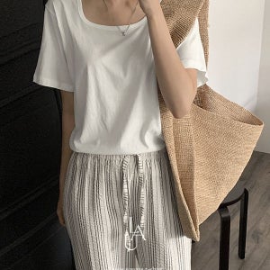 내일도착 반소매티셔츠 [사계절용🏆1만4천장 돌파][+S,M,L사이즈][Made]틴즈 스퀘어 반팔 티셔츠 - 3 color