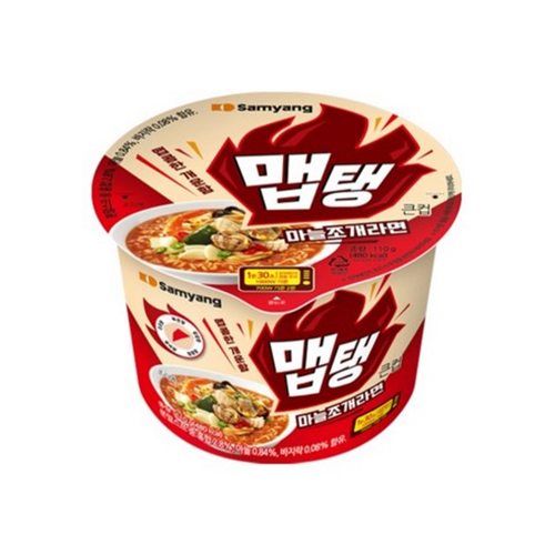 맵탱 마늘조개라면 큰컵 제품 이미지