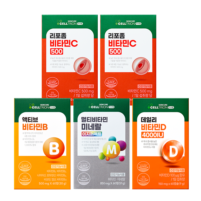 <b>셀트리온스킨큐어</b> 이너랩 비타민 5종 기획세트