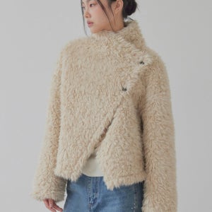 [탑걸] 언발란스 페이크 퍼 자켓_T521OT817 T521OT817