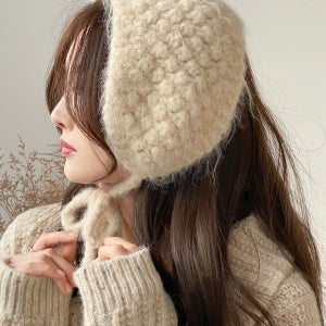 내일도착 귀마개 와이드팝콘 니트 귀도리 귀마개 4color