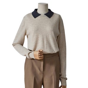 포커스 카라배색니트 FF5I3KT3065 모다아울렛 전주김제점