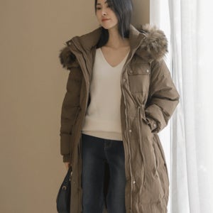 헤던코 후드 덕다운 롱패딩 Z380