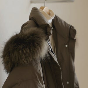 크자든 후드 덕다운 롱패딩 Z382