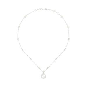 구찌 G 실버 목걸이 479221J84008106 인터로킹 펜던트 플라워 모티프 체인 네클리스 479221 J8400 8106