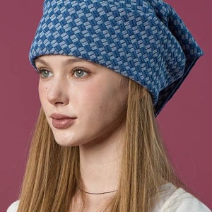 [콜릿] 자외선차단 반다나 청 데님 헤어두건 손수건 [BLUE]