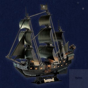 세계의건축물 퍼즐만들기 건물미니어처 3D 입체퍼즐 해적선 앤여왕의복수 LED