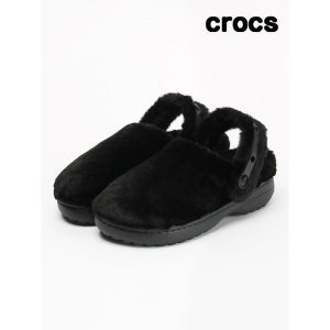 크록스 [하프클럽]크록스 클래식 언퍼게터블 클로그 성인 털슬리퍼 블랙 211116-001