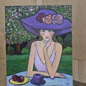 정원에서 생각하는 여인, 끌로에 최 작가