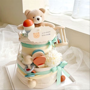 오감발달 악기놀이 2단 기저귀케이크, 앙앙기저귀케이크 ❤️