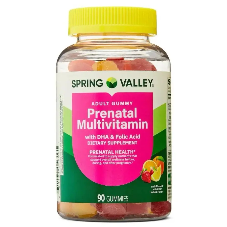 <b>Spring Valley</b> <b>스프링밸리</b> 엽산 프리네이탈 멀티비타민 구미 90정