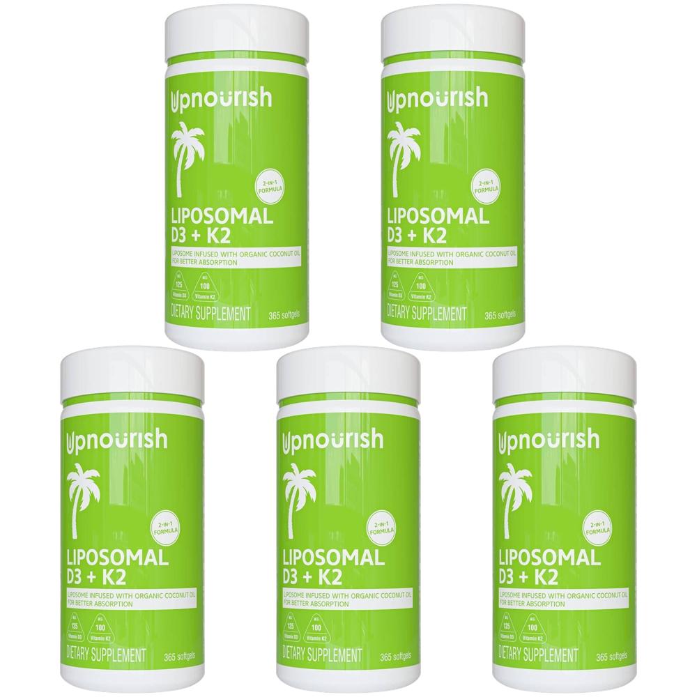 업너리쉬 <b>리포소멀</b> D3 5000IU K2 MK-7 125<b>mcg</b> 소프트젤 365정  5개