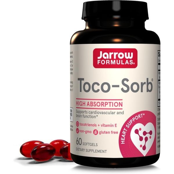 자로우포뮬러스 Jarrow Formulas® <b>Toco-Sorb</b> Cardiovascular Health and Function Support, High Absorption Formu