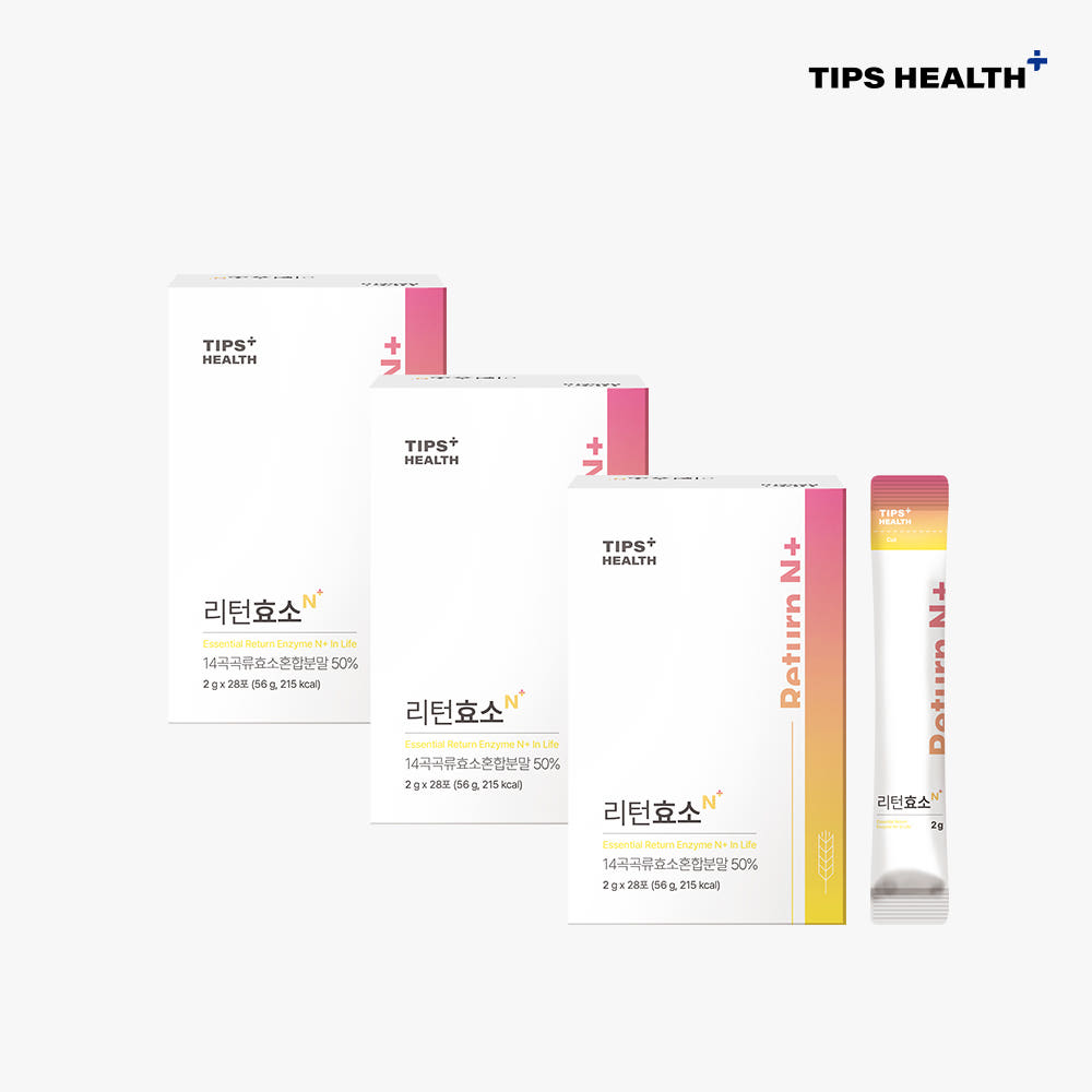 팁스헬시 리턴효소 카무트 효소 <b>곡물 자연발효효소</b> 맛있는 바밤바맛  3개  28회분