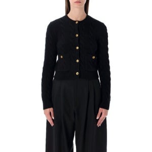 랄프로렌 울 캐시미어 케이블 니트 크롭 가디건 211978312 001