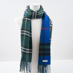 버버리 리버서블 체크 캐시미어 머플러 퍼플블루 그린블루 80909501 80950391
