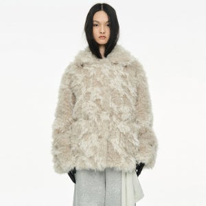 세릭 [12/8 Open] Mixed Fur Jacket / Ivory