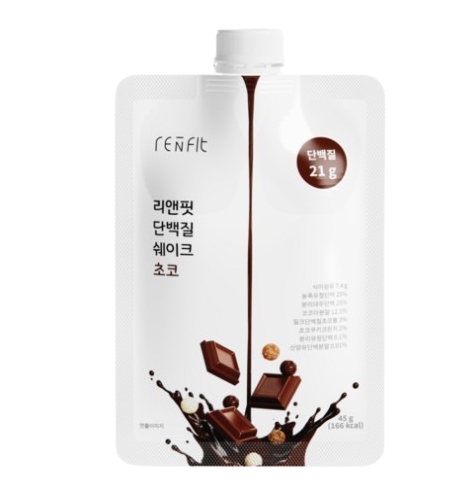 스포츠바이오텍 리앤핏 단백질 쉐이크 초코 45g, 7포, 1개
