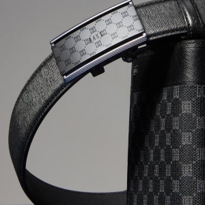 [닥스 액세서리] [자동벨트][LOUIS] 블랙 루이스 DD패턴 무광버클 소가죽 자동벨트 DBBE6E711BK