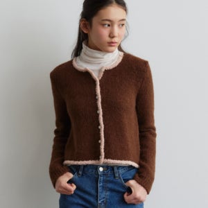 [마그넷 아카이브] Lama Two Tone Cardigan (Brown)