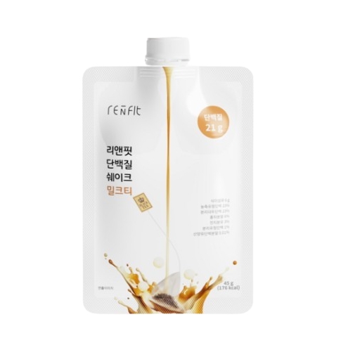 스포츠바이오텍 리앤핏 단백질 쉐이크 밀크티 45g, 7포, 1개