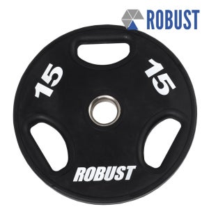 로버스트 바벨 3홀 원판 중량 15kg (1개) 우레탄 코팅
