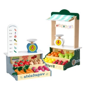 원목교구 과일진열대 역할놀이 아기장난감 세트 인지능력 조카선물 발달완구 아빠육아