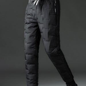 겨울 필수템 남성 방한 엠보 누빔 시보리 패딩 팬츠