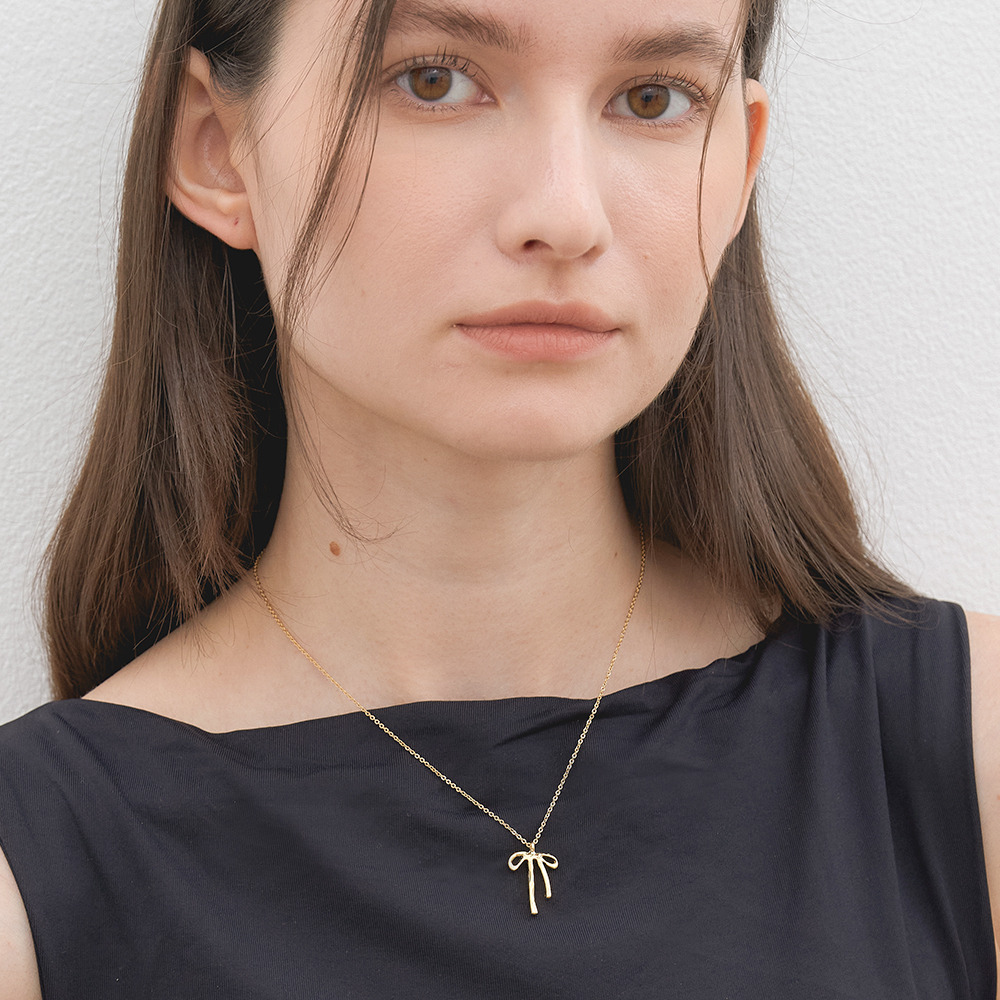 할렌 ribbon pendant necklace n021