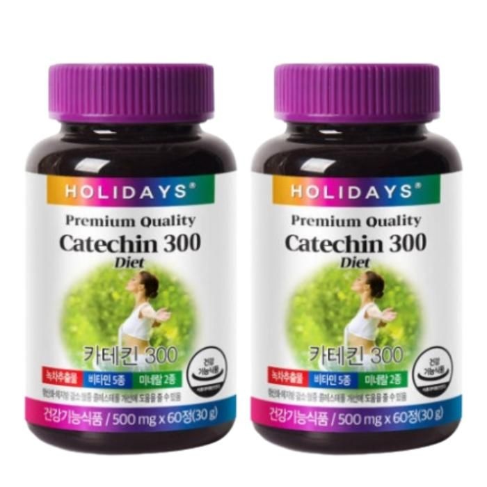 <b>홀리데이즈</b> 카테킨 300 <b>녹차</b> 비타민 미네랄 60정 X2